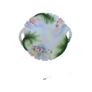 Antique Wittelsbach China D and S Open- Handeled Scaloped Cake Plate,1900-1903
